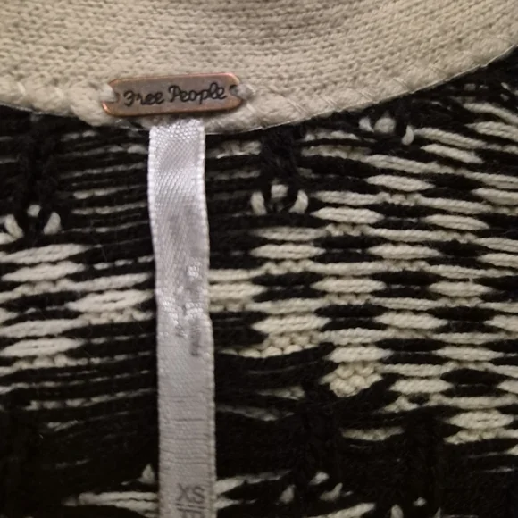 FREE PEOPLE XS Multicolor Patchwork Long Bell Sleeve Sweater Dress - Picture 10 of 10